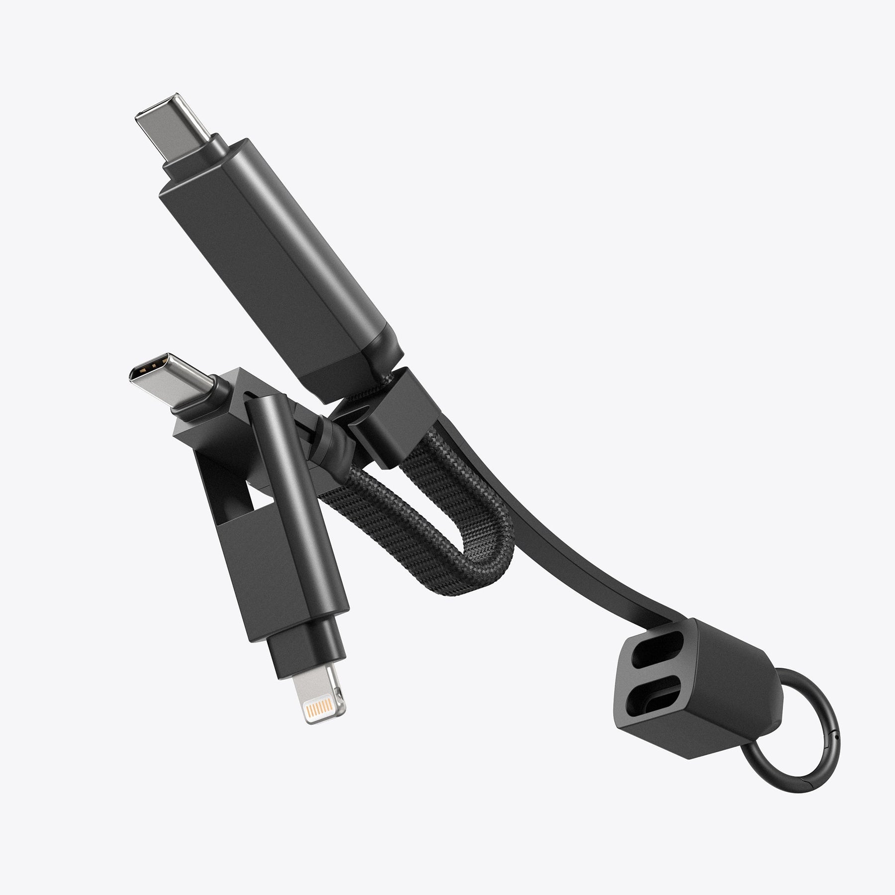 PETL 2 - in - 1 Keychain Cable. USB - C to USB - C & Lightning - goPETL