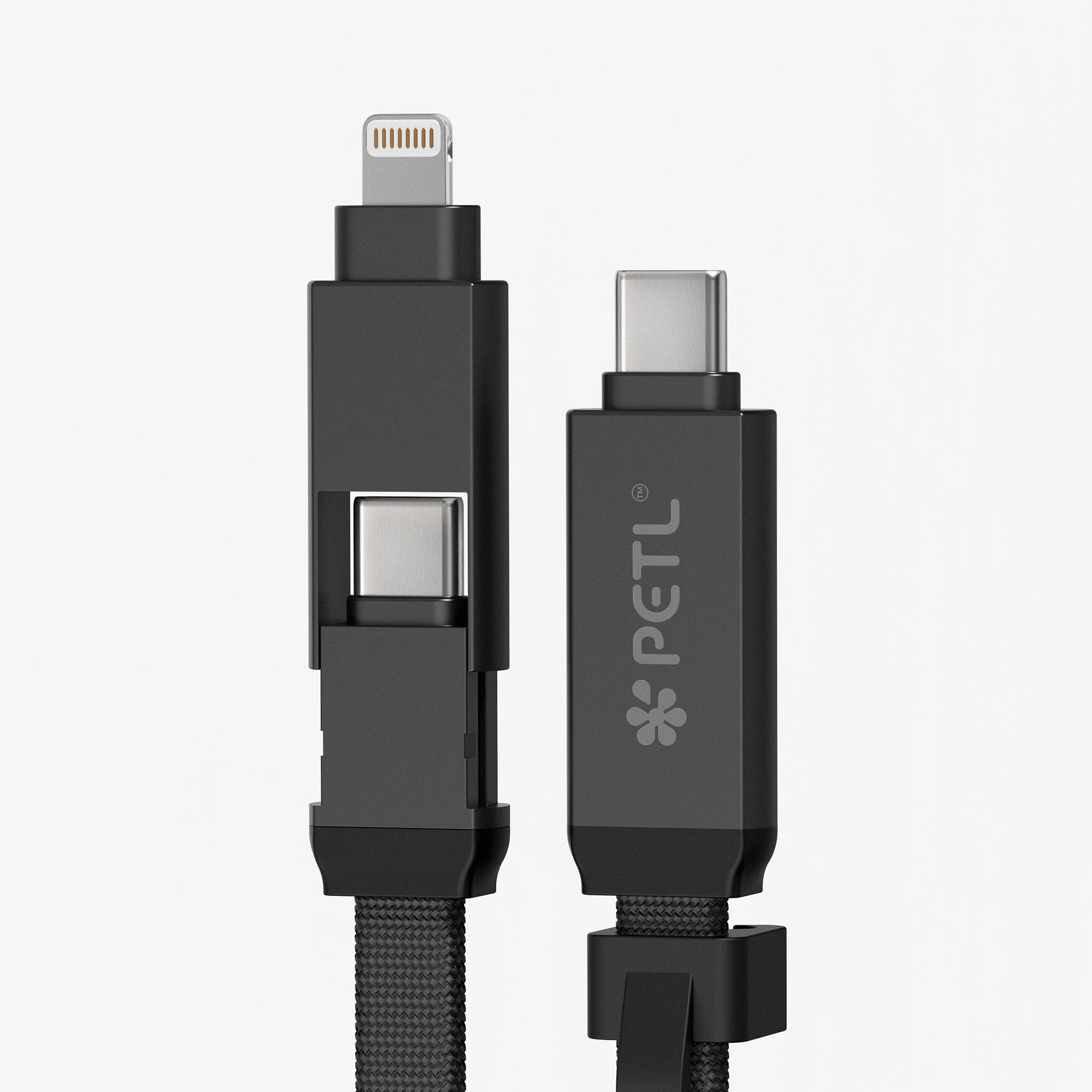 PETL 2 - in - 1 Keychain Cable. USB - C to USB - C & Lightning - goPETL
