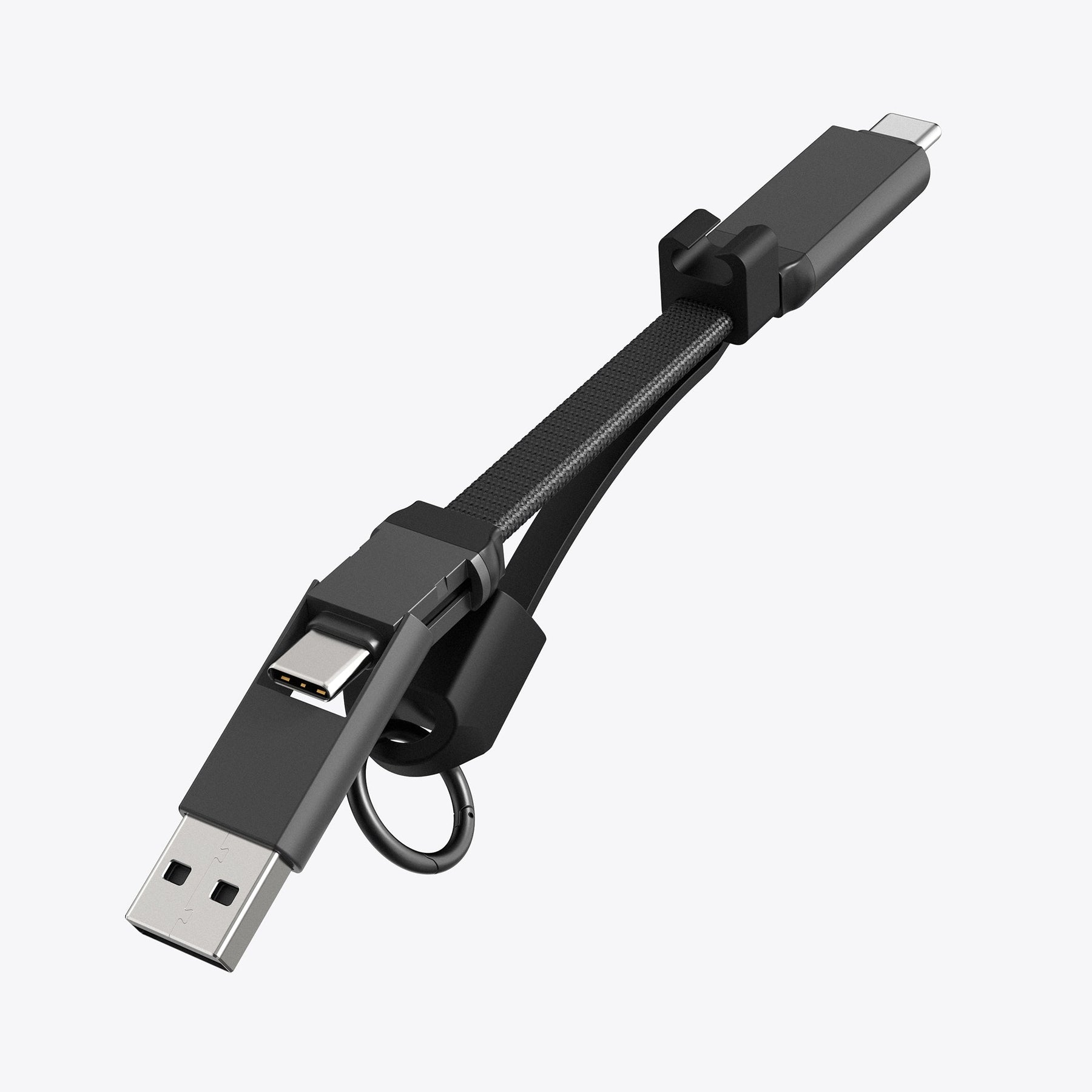 PETL 2 - in - 1 Keychain Cable. USB - C to USB - C & USB - A - goPETL