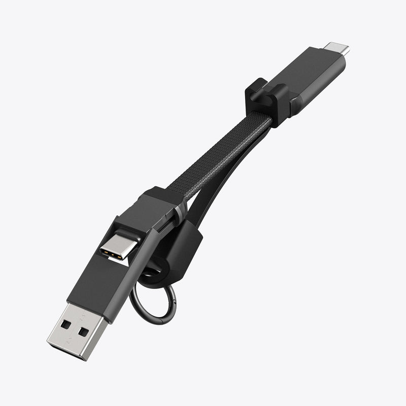 PETL 2 - in - 1 Keychain Cable. USB - C to USB - C & USB - A - goPETL