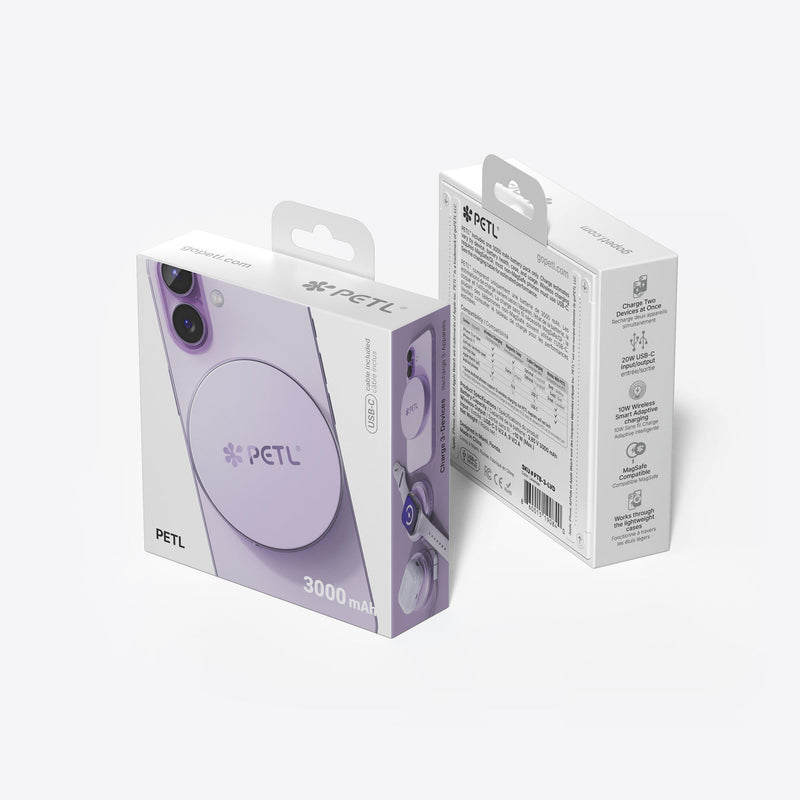 PETL MagSafe® Compatible Battery Pack – Lavender - goPETL