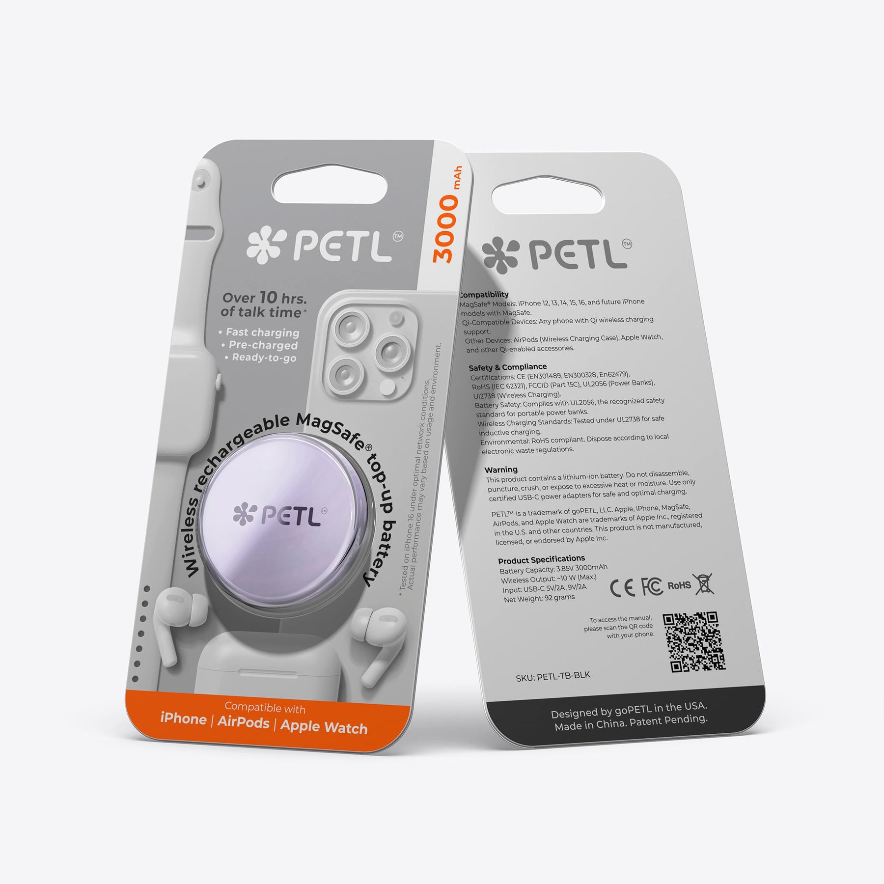 PETL MagSafe® Compatible Battery Pack – Lavender - goPETL
