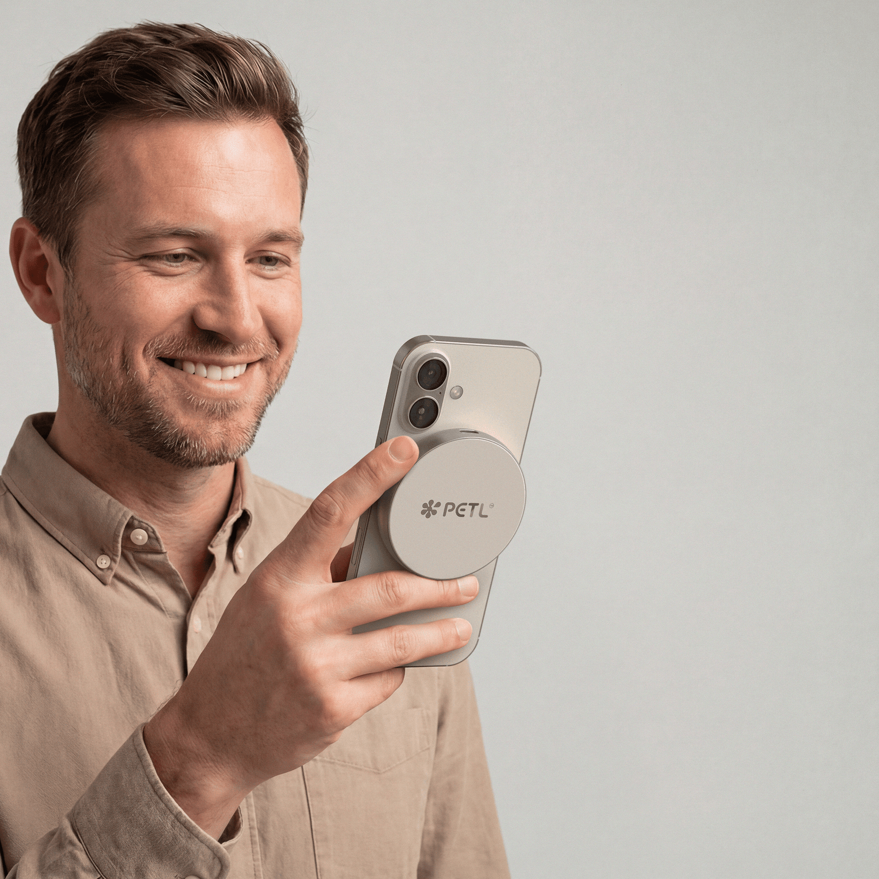 PETL MagSafe® Compatible Battery Pack – Natural - goPETL