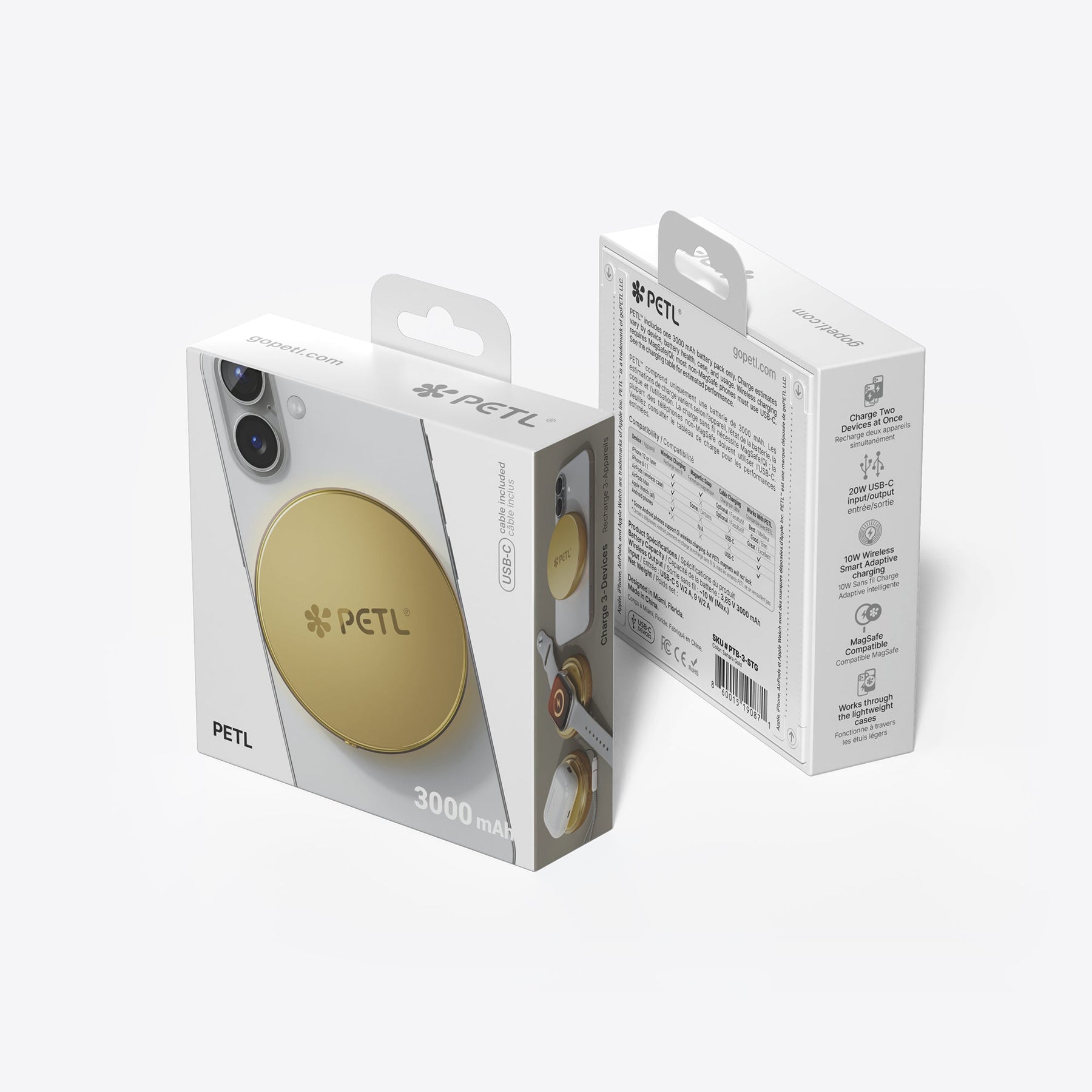 PETL MagSafe® Compatible Battery Pack – Sahara Gold - goPETL