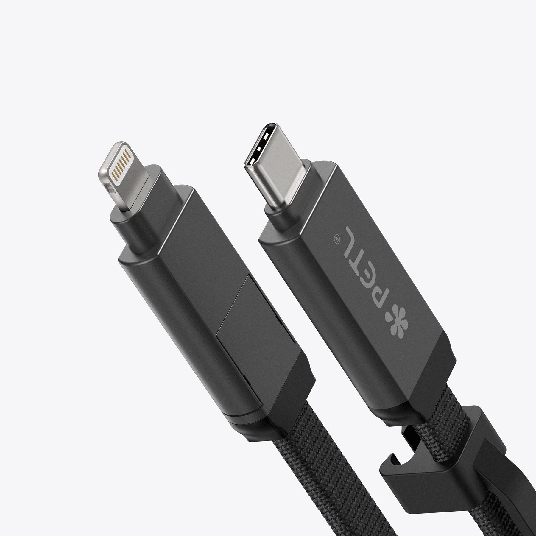 PETL 2 - in - 1 Keychain Cable. USB - C to USB - C & Lightning - goPETL