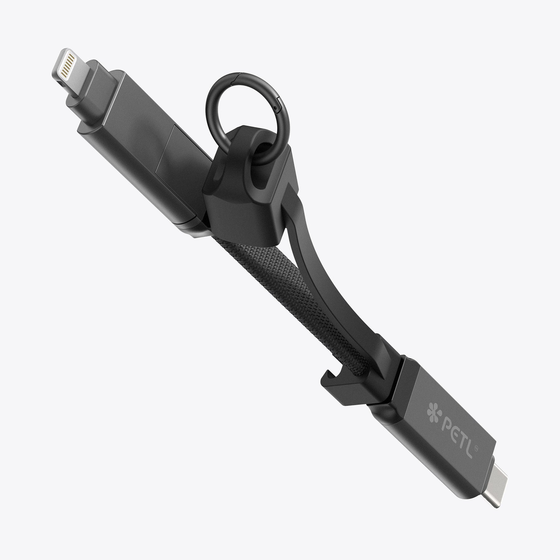 PETL 2 - in - 1 Keychain Cable. USB - C to USB - C & Lightning - goPETL