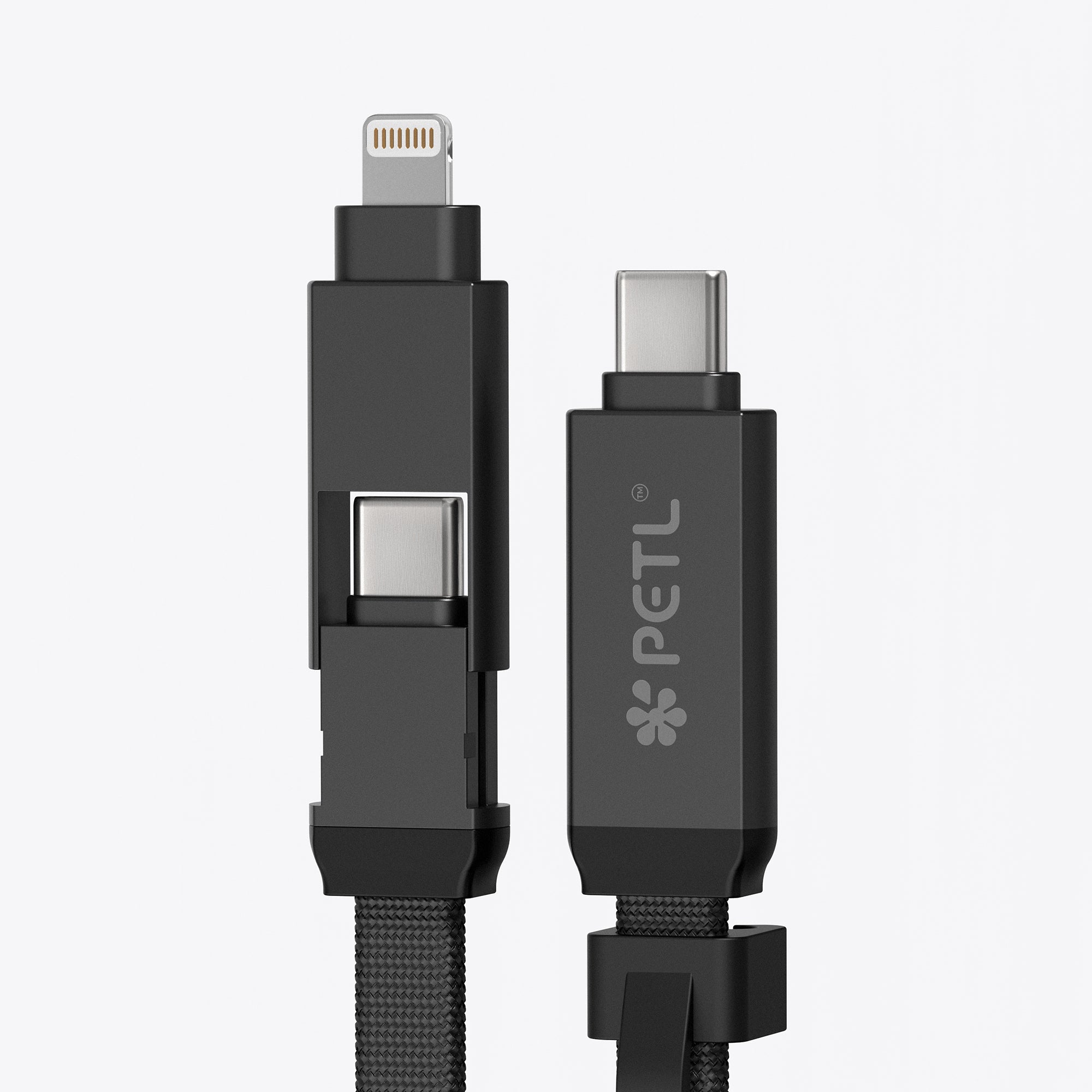 PETL 2 - in - 1 Keychain Cable. USB - C to USB - C & Lightning - goPETL