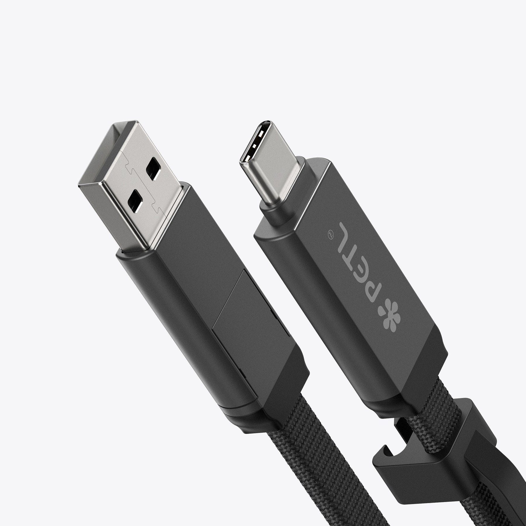 PETL 2 - in - 1 Keychain Cable. USB - C to USB - C & USB - A - goPETL