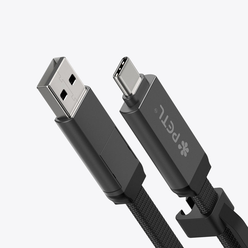 PETL 2 - in - 1 Keychain Cable. USB - C to USB - C & USB - A - goPETL