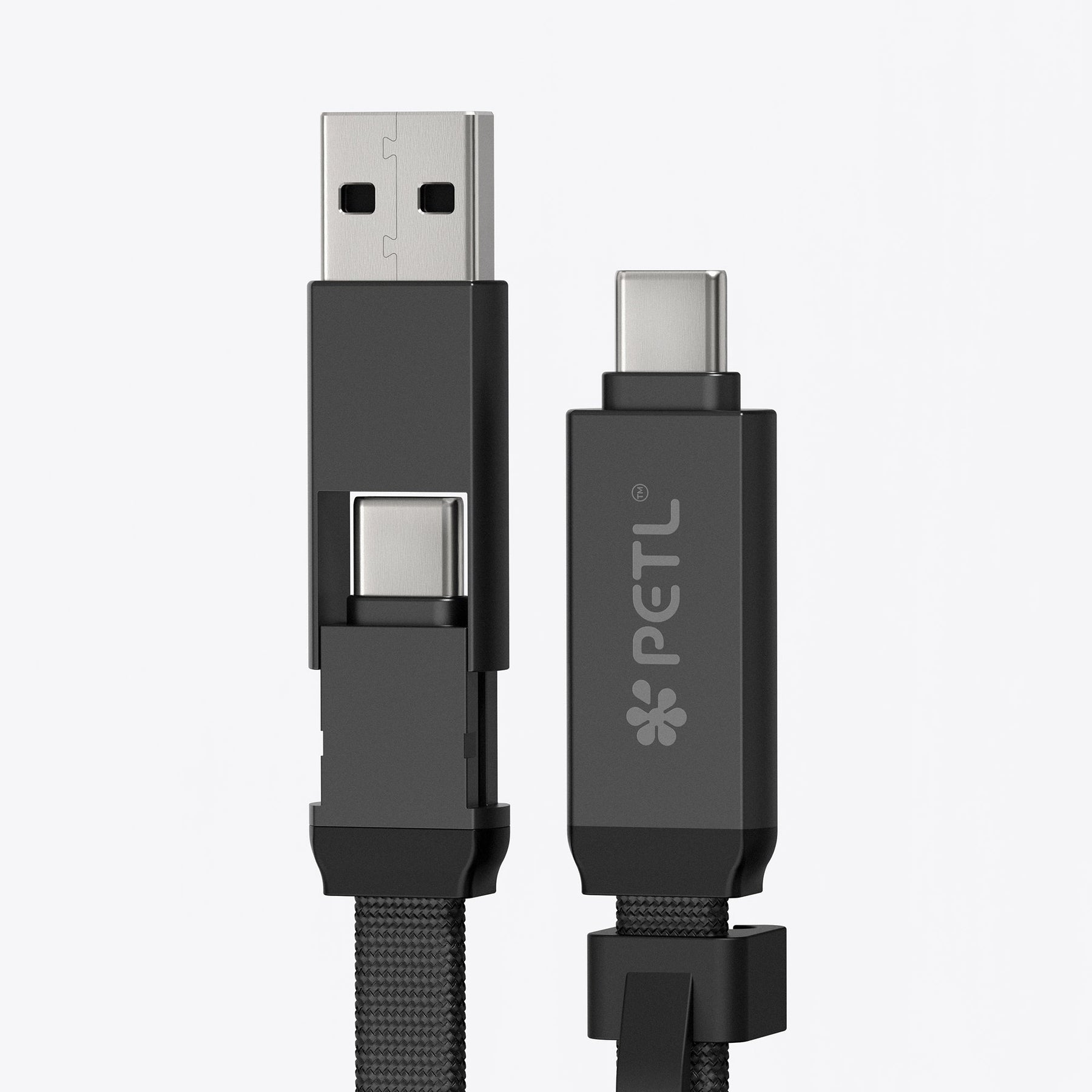 PETL 2 - in - 1 Keychain Cable. USB - C to USB - C & USB - A - goPETL