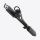PETL 4-in-1 Keychain Cable. USB-C to USB-C, USB-C, USB-A to Lighting - goPETL