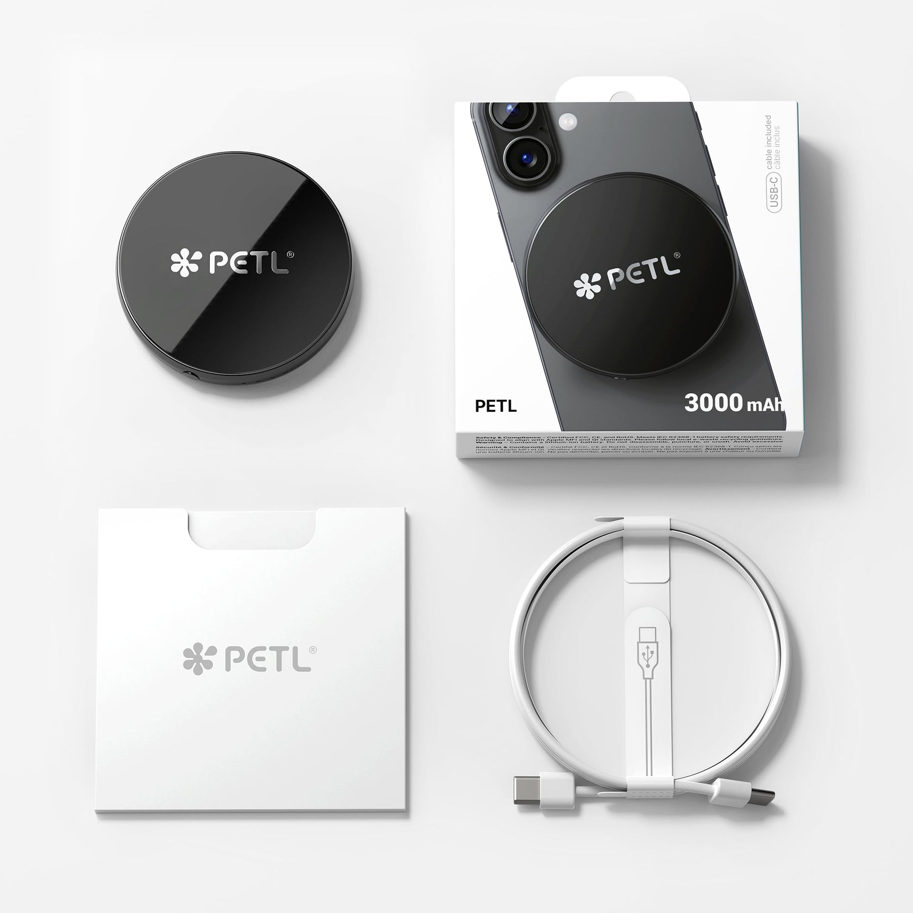 PETL MagSafe® Compatible Battery Pack – Black - goPETL
