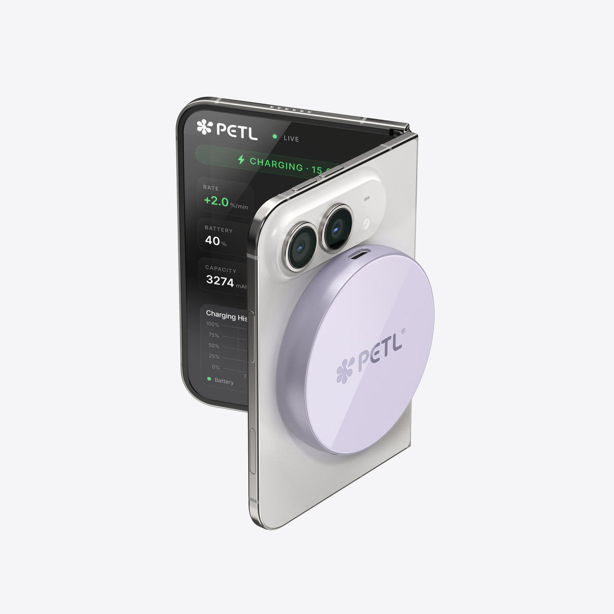PETL MagSafe® Compatible Battery Pack – Lavender - goPETL