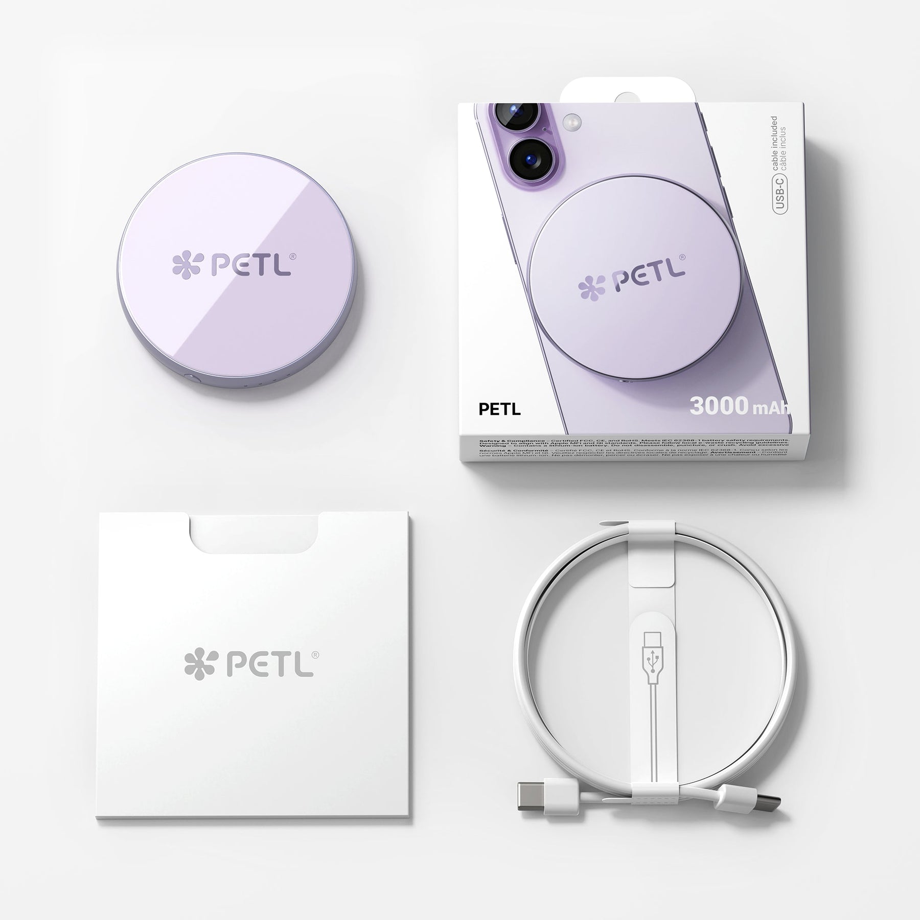 PETL MagSafe® Compatible Battery Pack – Lavender - goPETL