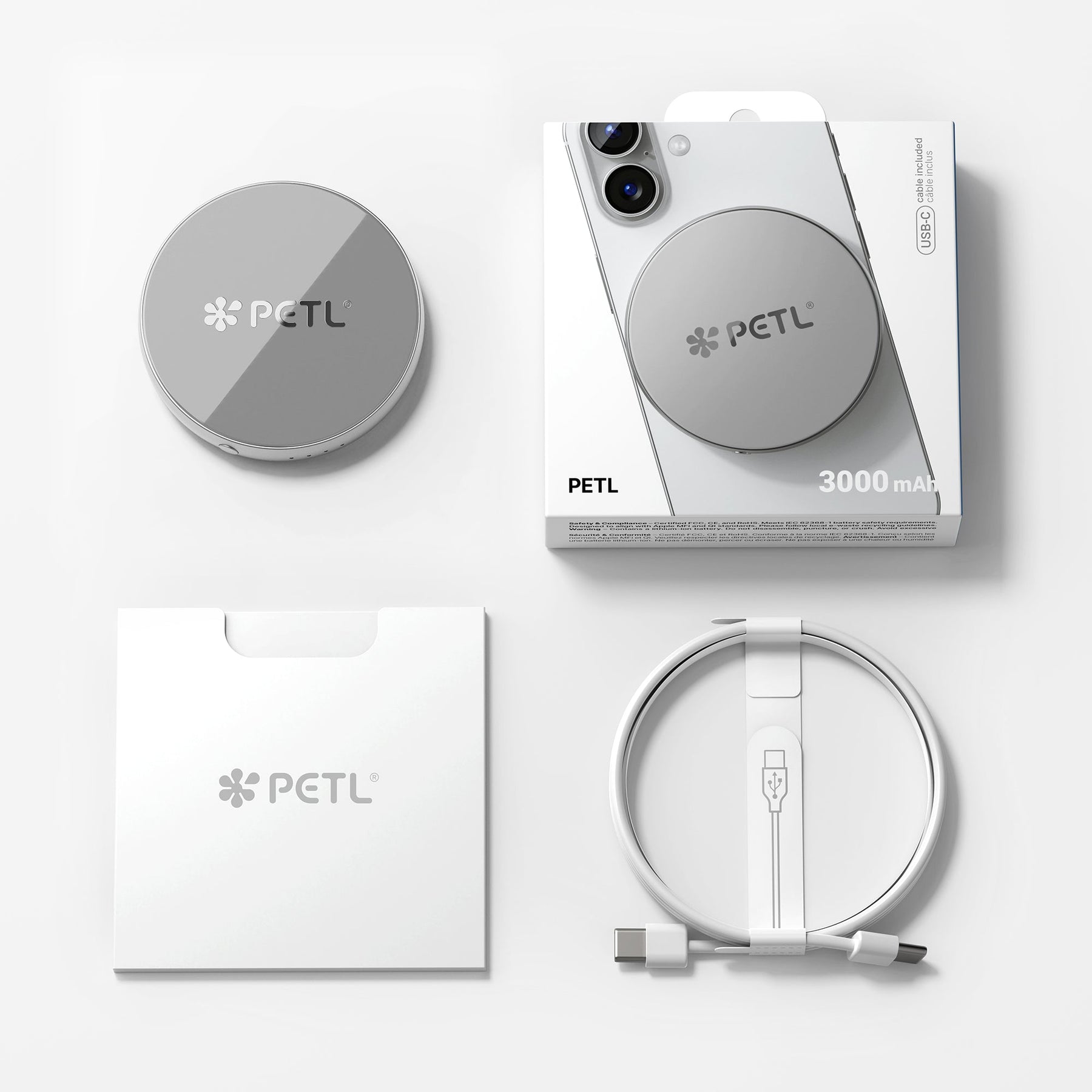 PETL MagSafe® Compatible Battery Pack – Natural - goPETL