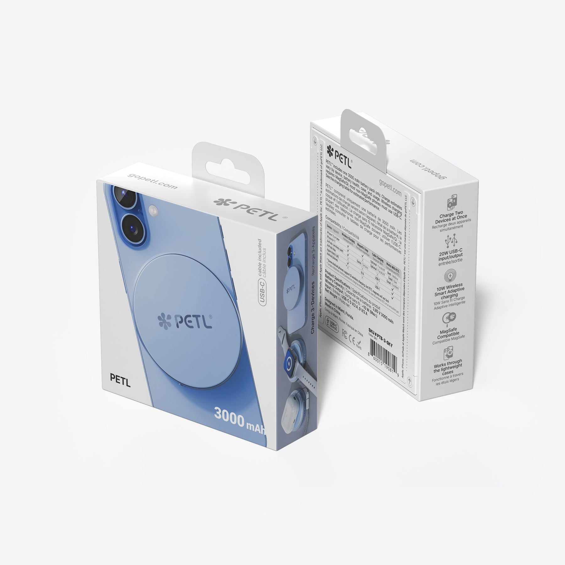 PETL MagSafe® Compatible Battery Pack – Sky - goPETL